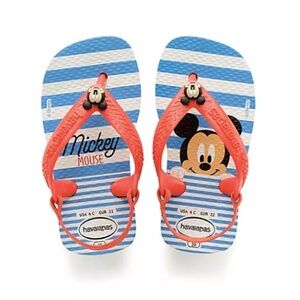 Mickey Flip Flops‎ Sandals Red Baby Havaianas Sz 7